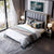 Play-line Upholstered Bed with Storage in Grey Leatherette - Nice Maple