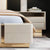 Dollar Luxury Upholstered Bed With Side Tables in Leatherette - Nice Maple