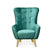 Nano Button-Tufted Wingback Chair In Green