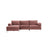 Inox Modern Suede Sectional Sofa - Nice Maple