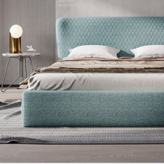 Glam Luxury Upholstered Bed In Suede