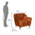 Nuke Couch Accent Chair in Orange Color - Nice Maple