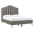 Gloves Quilted Bed Without Storage in Grey - Nice Maple
