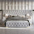 Casper Luxury Upholstered Bed With Side Tables in Leatherette