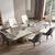 Volvo Luxury 6 Seater Dining Table in Golden Stainless Steel - Nice Maple