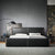 Jacky Upholstered Bed In Black Leatherette - Nice Maple