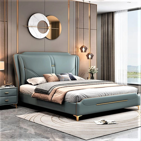 Apollo Upholstered Luxury Bed With Storage in Leatherette