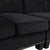 Delray Suede Sectional Sofa in Black - Nice Maple