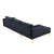 Volly One Couch Mid-century Sectional Sofa in Black - Nice Maple