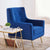 Tiktok Button-Tufted Wingback Chair In Blue - Nice Maple