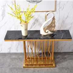 Uniline Golden Console Table - Stainless Steel - Nice Maple