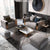Alexa Preimum Modern Sofa Set in Grey Suede