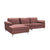 Inox Modern Suede Sectional Sofa - Nice Maple