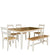 Smarty 6 Seater Dining Table in White Color - Nice Maple