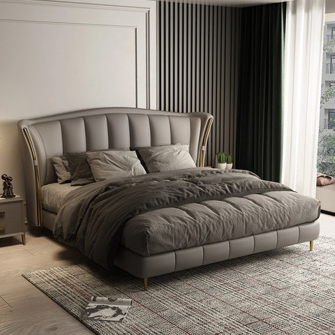 Trends Luxury Upholstered Bed In Leatherette