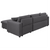 Glossy L-Shaped Sectional Storage Sofa Cum Bed - Nice Maple