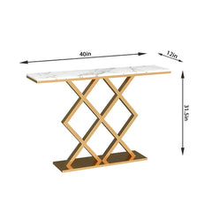 Lucfier Golden Console Table - Stainless Steel
